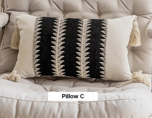 Decorative Pillow Covers, Large Modern Decorative Pillows for Bedroom, Large Square Modern Decorative Pillows for Couch, Contemporary Modern Sofa Pillows-Paintingforhome