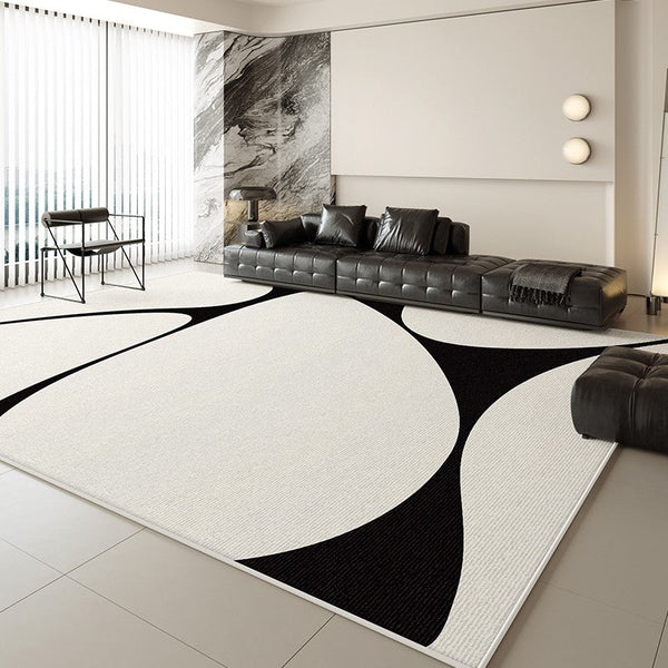 Large Modern Rugs for Living Room, Abstract Contemporary Modern Rugs, Geometric Modern Rugs for Bedroom, Modern Rugs for Dining Room-Paintingforhome
