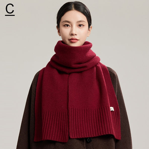 Soft Cashmere Scarf for Women, Casual Scarf for Women, Cold Weather Scarf, Fashion Designer Scarf, Black Winter Scarf, Modern Wool Scarf for Women-Paintingforhome