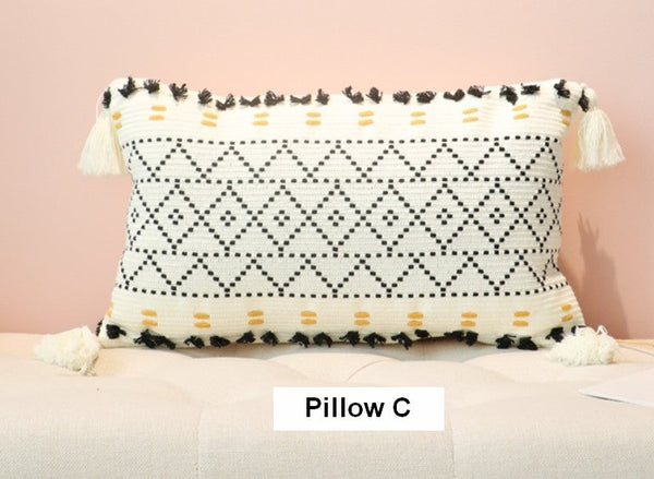 Oriental Decorative Throw Pillows for Bedroom, Square Pillows for Couch, Contemporary Modern Pillow Covers, Bohemian Decorative Sofa Pillows-Paintingforhome