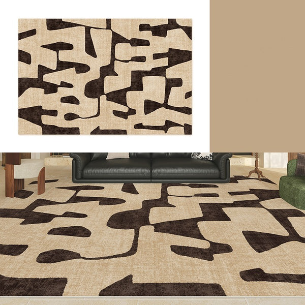 Large Modern Rugs for Living Room, Modern Rugs under Dining Room Table, Contemporary Abstract Rugs Next to Bed, Geometric Modern Carpets for Office-Paintingforhome