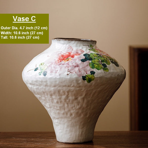 Modern Porcelain Flower Vases, Flower Vases on Table, Handmade Water Holding Flower Vases, Centerpiece on Dining Table, Ceramic Bouquet Vases-Paintingforhome