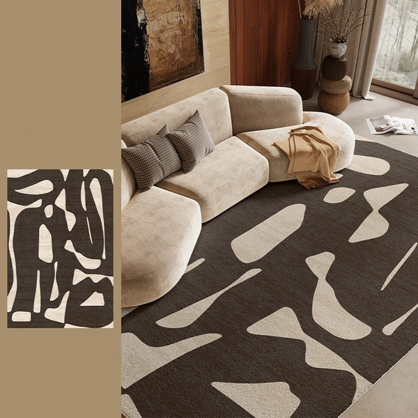 Dining Room Floor Rugs, Abstract Contemporary Rugs for Bedroom, Modern Rug Ideas for Living Room, Modern Rugs under Sofa-Paintingforhome