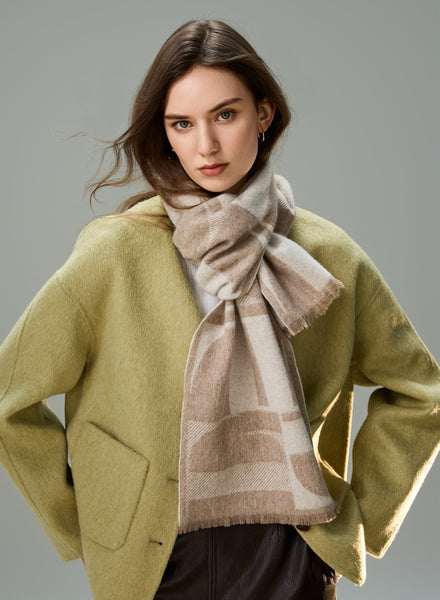 Cold Weather Scarf, Winter Scarf, Soft Cashmere Scarf for Women, Casual Scarf for Women, Modern Wool Scarf for Women, Fashion Designer Scarf-Paintingforhome