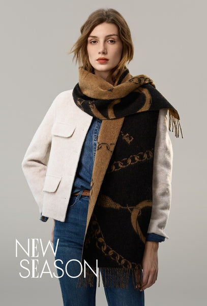 Cold Weather Scarf, Fashion Scarf, Soft Cashmere Scarf for Girls, Elegant Designer Scarf, Holiday Women Scarf, Christmas Gifts for Her, Modern Wool Scarf, Warm Winter Scarf-Paintingforhome