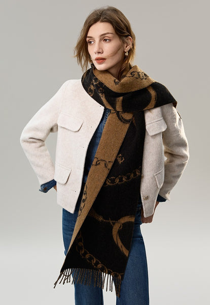 Cold Weather Scarf, Fashion Scarf, Soft Cashmere Scarf for Girls, Elegant Designer Scarf, Holiday Women Scarf, Christmas Gifts for Her, Modern Wool Scarf, Warm Winter Scarf-Paintingforhome