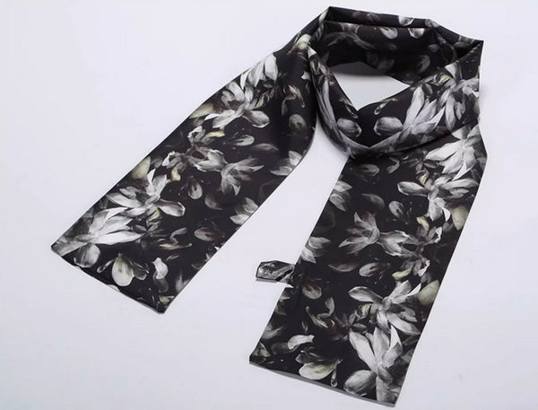 Lightweight Short Silk Scarf, Casual Silk Scarf Men, Mens Dress Silk Scarf, Short Silk Ascot Men, Silk Scarf For Blazer, Mens Summer Silk Scarf