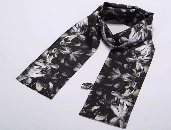 Lightweight Short Silk Scarf, Casual Silk Scarf Men, Mens Dress Silk Scarf, Short Silk Ascot Men, Silk Scarf For Blazer, Mens Summer Silk Scarf-Paintingforhome