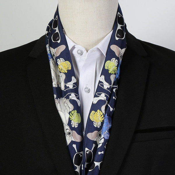 Short Silk Ascot Men, Silk Scarf For Blazer, Mens Summer Silk Scarf, Narrow Pure Silk Scarf, Short Silk Neckerchief Men, Soft Silk Short Scarf, Business Slim Silk Scarf, Mens Thin Silk Neck Scarf