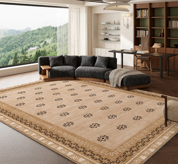 Abstract Contemporary Modern Rugs, Modern Rugs for Dining Room, Geometric Contemporary Rugs Next to Bed, Mid Century Area Rugs for Living Room-Paintingforhome