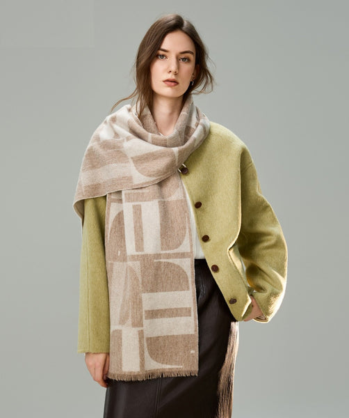 Cold Weather Scarf, Winter Scarf, Soft Cashmere Scarf for Women, Casual Scarf for Women, Modern Wool Scarf for Women, Fashion Designer Scarf-Paintingforhome