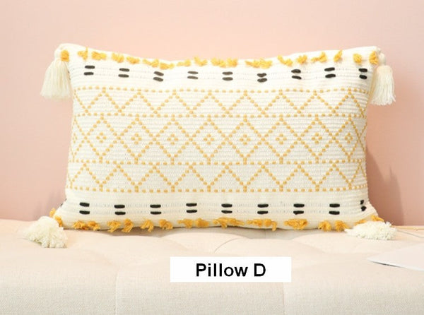 Oriental Decorative Throw Pillows for Bedroom, Square Pillows for Couch, Contemporary Modern Pillow Covers, Bohemian Decorative Sofa Pillows-Paintingforhome