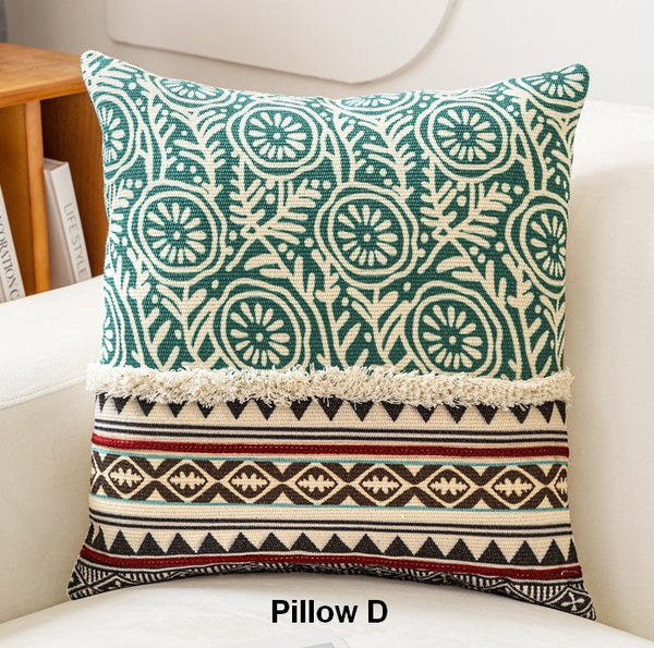 Decorative Throw Pillows for Living Room, Bohemian Decorative Sofa Pillows, Geometric Modern Pillows, Oriental Square Pillows for Couch-Paintingforhome