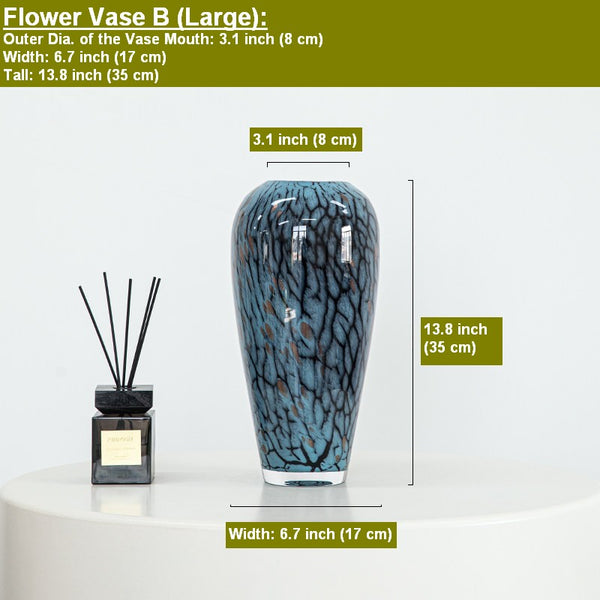 Colored Glaze Vase for Modern Home Decor, Glass Bud Vases, Bouquet Flower Vase, Handmade Liuli Vases, Centerpiece Vases on Table-Paintingforhome