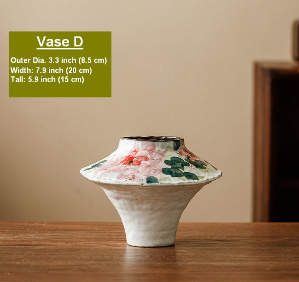 Modern Porcelain Flower Vases, Flower Vases on Table, Handmade Water Holding Flower Vases, Centerpiece on Dining Table, Ceramic Bouquet Vases-Paintingforhome