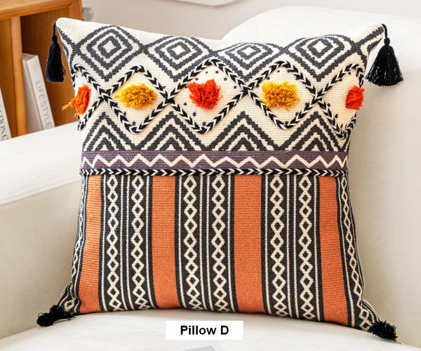 Geometric Modern Pillow Covers, Oriental Square Pillows for Bedroom, Bohemian Decorative Sofa Pillows, Decorative Throw Pillows for Couch-Paintingforhome