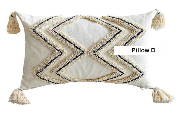 Geometric Square Modern Throw Pillows for Couch, Beige Decorative Throw Pillows, Contemporary Throw Pillow for Interior Design-Paintingforhome