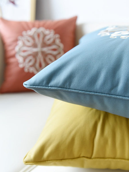 Modern Throw Pillows, Decorative Flower Pattern Throw Pillows for Couch, Contemporary Decorative Pillows, Modern Sofa Pillows-Paintingforhome
