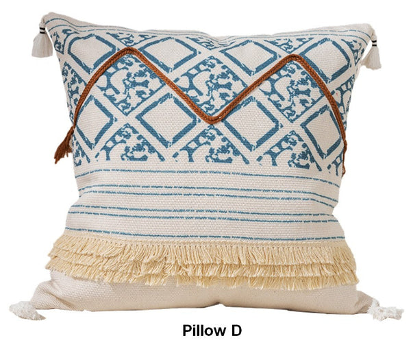 Bohemian Decorative Sofa Pillows for Bedroom, Decorative Square Pillow Covers, Geometric Pattern Decorative Pillow for Couch-Paintingforhome