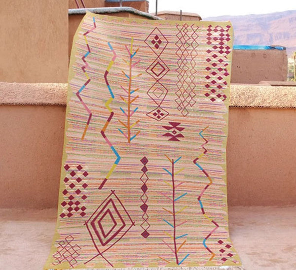 Bedroom Vintage Rugs, Morocco Rugs for Dining Room, Vintage Persian Rugs, Extra Large Traditional Colorful Moroccan Rug, Oversized Area Rugs for Living Room-Paintingforhome