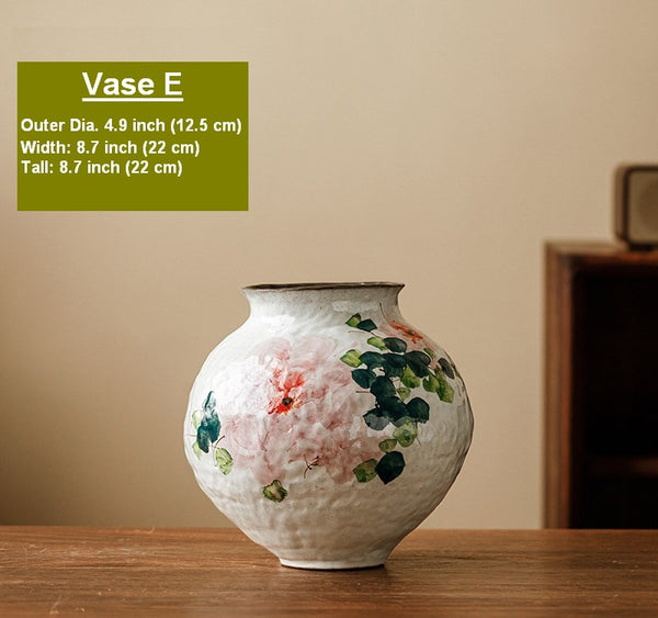 Modern Porcelain Flower Vases, Flower Vases on Table, Handmade Water Holding Flower Vases, Centerpiece on Dining Table, Ceramic Bouquet Vases-Paintingforhome