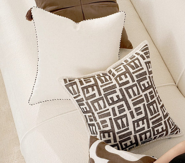 Simple Decorative Pillows for Couch, Contemporary Throw Pillows for Living Room, Modern Sofa Pillows, Modern Square Pillows-Paintingforhome