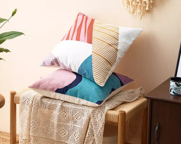 Large Modern Sofa Cushion, Decorative Pillow Covers, Modern Pillows for Couch, Abstract Decorative Throw Pillows for Living Room-Paintingforhome