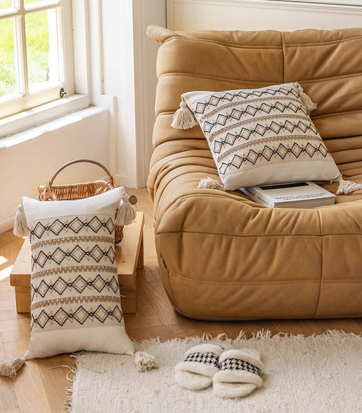 Large Modern Decorative Pillows for Bedroom, Contemporary Modern Sofa Pillows, Modern Square Decorative Pillows for Couch, Decorative Pillow Covers-Paintingforhome