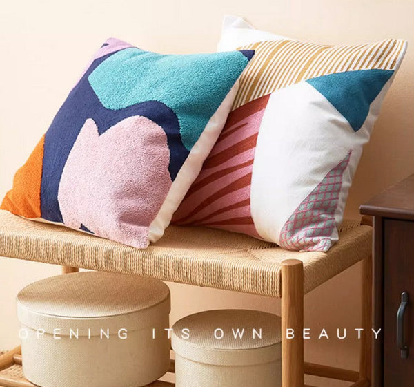 Large Modern Sofa Cushion, Decorative Pillow Covers, Modern Pillows for Couch, Abstract Decorative Throw Pillows for Living Room-Paintingforhome