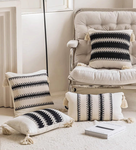 Decorative Pillow Covers, Large Modern Decorative Pillows for Bedroom, Large Square Modern Decorative Pillows for Couch, Contemporary Modern Sofa Pillows-Paintingforhome