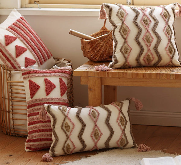 Modern Decorative Pillows for Interior Design, Simple Decorative Pillow Covers, Square Modern Throw Pillows for Couch, Contemporary Modern Sofa Pillows-Paintingforhome