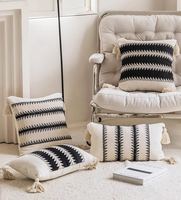 Large Modern Decorative Pillows For Bedroom Abstract Pattern Cover Sets