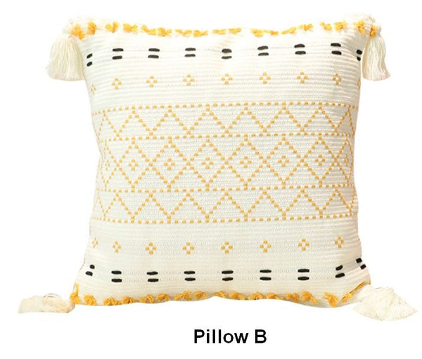 Oriental Decorative Throw Pillows for Bedroom, Square Pillows for Couch, Contemporary Modern Pillow Covers, Bohemian Decorative Sofa Pillows-Paintingforhome