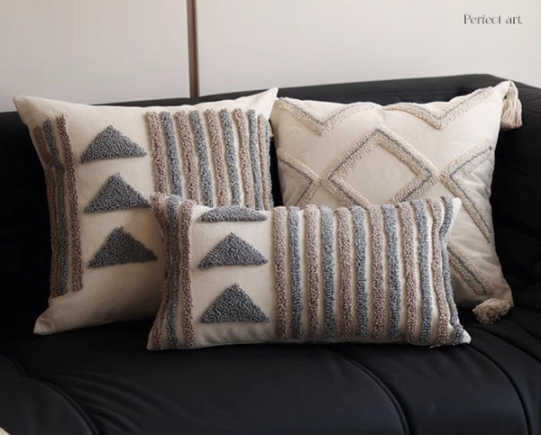 Decorative Pillows for Bedroom, Square Modern Throw Pillows for Couch, Modern Decorative Pillows for Interior Design, Contemporary Modern Sofa Pillow Covers-Paintingforhome