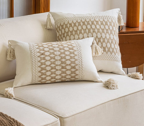 Contemporary Modern Sofa Pillows for Bedroom, Large Square Modern Throw Pillows for Couch, Simple Decorative Throw Pillows, Large Throw Pillow for Interior Design-Paintingforhome