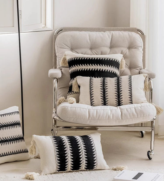 Decorative Pillow Covers, Large Modern Decorative Pillows for Bedroom, Large Square Modern Decorative Pillows for Couch, Contemporary Modern Sofa Pillows-Paintingforhome