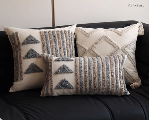 Modern Decorative Pillows for Interior Design, Decorative Pillows for Bedroom, Square Modern Throw Pillows for Couch, Contemporary Modern Sofa Pillow Covers-Paintingforhome