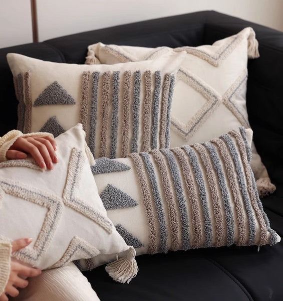 Decorative Pillows for Bedroom, Square Modern Throw Pillows for Couch, Modern Decorative Pillows for Interior Design, Contemporary Modern Sofa Pillow Covers-Paintingforhome