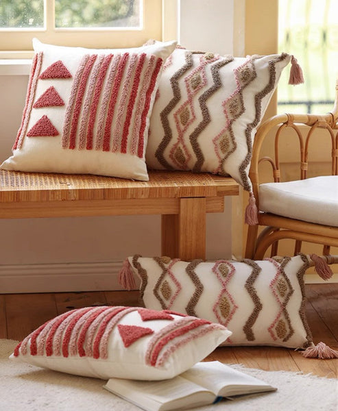 Modern Decorative Pillows for Interior Design, Simple Decorative Pillow Covers, Square Modern Throw Pillows for Couch, Contemporary Modern Sofa Pillows-Paintingforhome