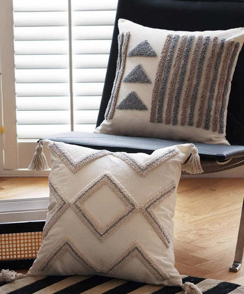 Decorative Pillows for Bedroom, Square Modern Throw Pillows for Couch, Modern Decorative Pillows for Interior Design, Contemporary Modern Sofa Pillow Covers-Paintingforhome