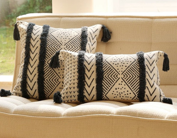 Oriental Square Pillows for Couch, Decorative Throw Pillows for Dining Room, Decorative Sofa Pillow Covers, Bohemian Geometric Modern Pillows-Paintingforhome