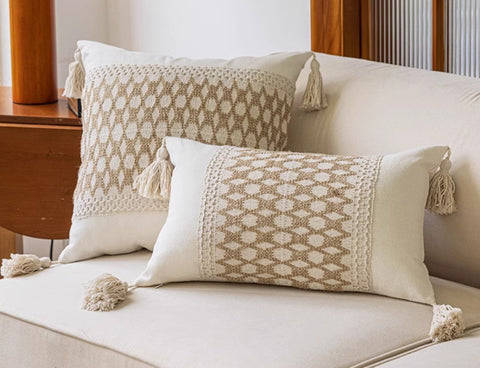 Simple Decorative Throw Pillows, Large Throw Pillow for Interior Design, Large Square Modern Throw Pillows for Couch, Contemporary Modern Sofa Pillows for Bedroom-Paintingforhome