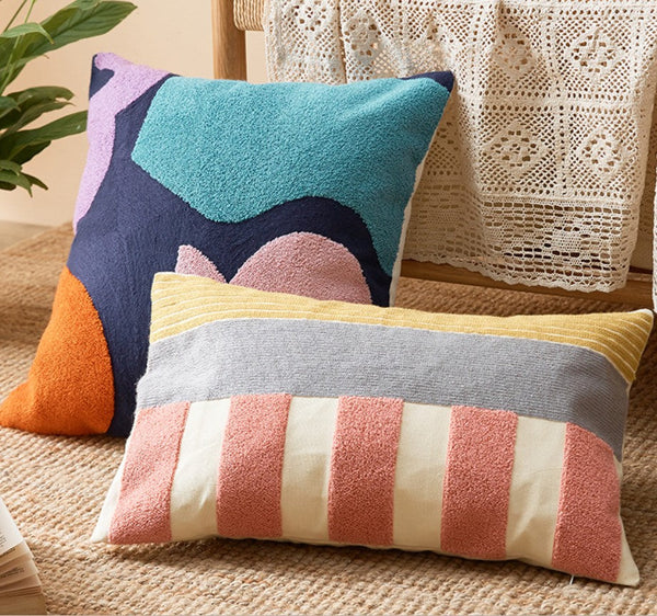 Large Modern Sofa Cushion, Decorative Pillow Covers, Modern Pillows for Couch, Abstract Decorative Throw Pillows for Living Room-Paintingforhome