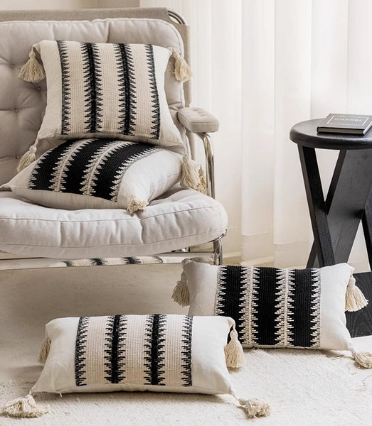 Unique Decorative Pillow Covers, Large Square Modern Decorative Pillows for Couch, Contemporary Modern Sofa Pillows, Large Modern Decorative Pillows for Bedroom-Paintingforhome