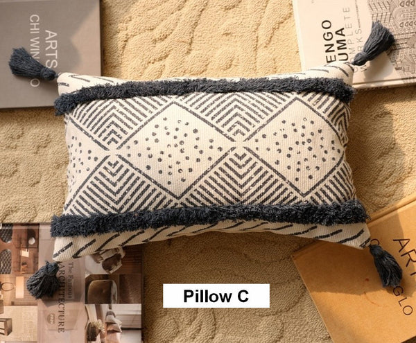 Oriental Square Pillows for Couch, Decorative Throw Pillows for Dining Room, Decorative Sofa Pillow Covers, Bohemian Geometric Modern Pillows-Paintingforhome