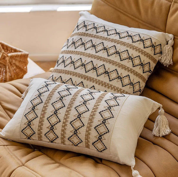 Large Modern Decorative Pillows for Bedroom, Contemporary Modern Sofa Pillows, Modern Square Decorative Pillows for Couch, Decorative Pillow Covers-Paintingforhome