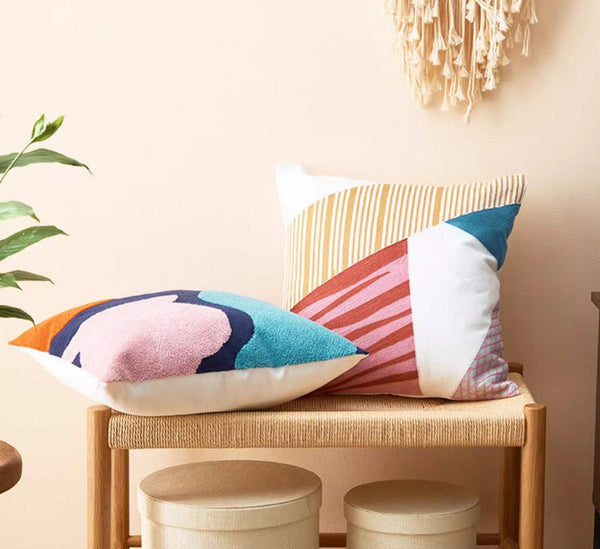 Large Modern Sofa Cushion, Decorative Pillow Covers, Modern Pillows for Couch, Abstract Decorative Throw Pillows for Living Room-Paintingforhome