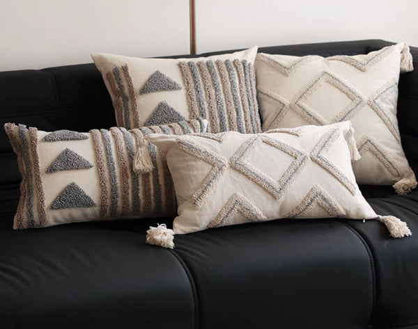 Decorative Pillows for Bedroom, Square Modern Throw Pillows for Couch, Modern Decorative Pillows for Interior Design, Contemporary Modern Sofa Pillow Covers-Paintingforhome