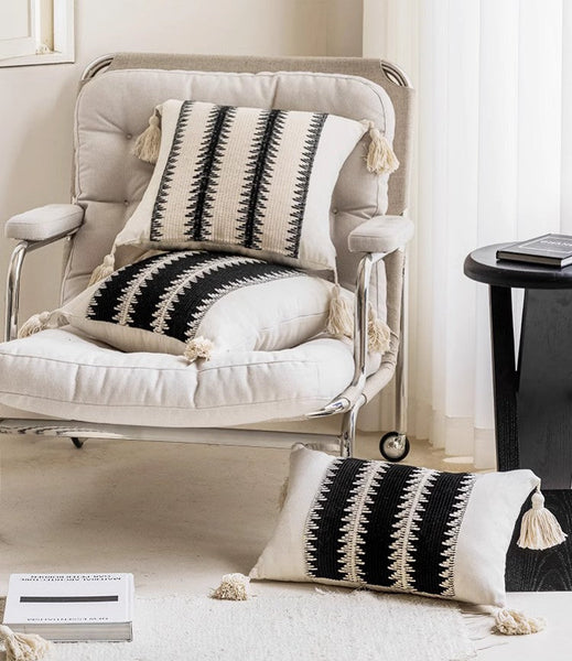 Unique Decorative Pillow Covers, Large Square Modern Decorative Pillows for Couch, Contemporary Modern Sofa Pillows, Large Modern Decorative Pillows for Bedroom-Paintingforhome