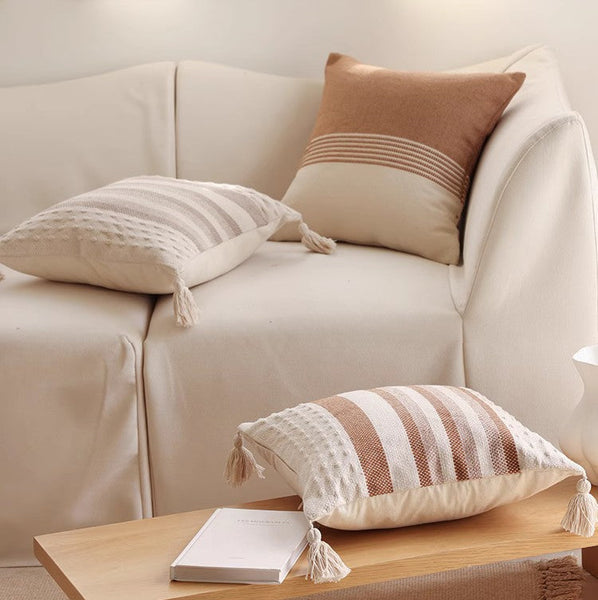 Modern Decorative Sofa Pillows for Bedroom, Geometric Pattern Decorative Pillow for Couch, Contemporary Decorative Square Pillow Covers-Paintingforhome